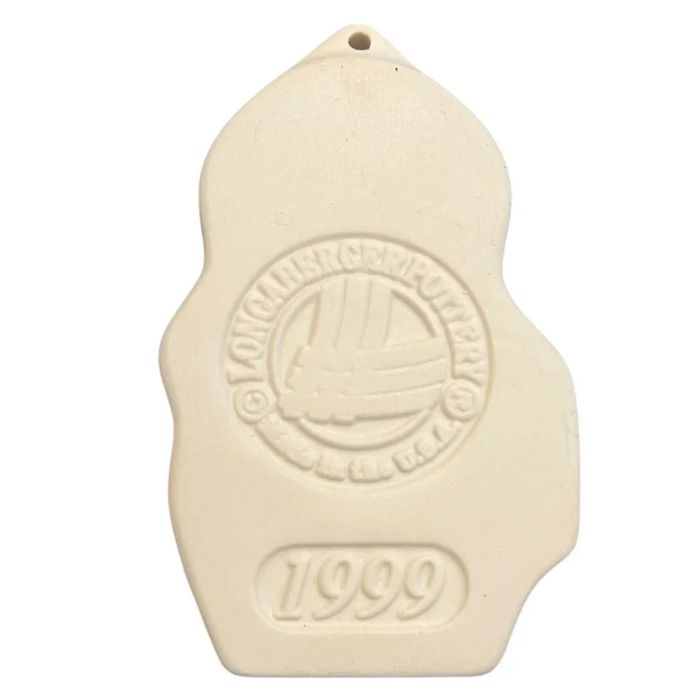 Vintage Longaberger Pottery Snow Friends Cookie Mold 1999 Christmas‎ Holiday